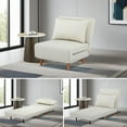 thumbnail image 1 of Convertible Sofa Chair Bed 3 in 1 Upholstered Accent Sleeper with Adjustable Backrest and Plush Pillow for Small Spaces Compact Living Room Bedroom, 1 of 9