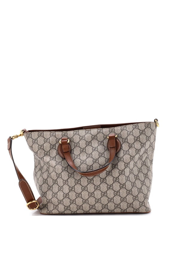 Pre-Owned Convertible Soft Tote GG Coated Canvas with Leather Small By Rebag
