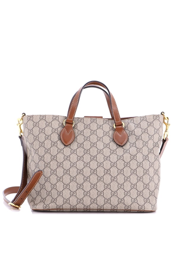 Pre-Owned Convertible Soft Tote GG Coated Canvas with Leather Small By Rebag