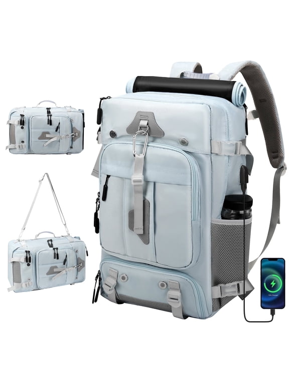 Travel Backpack -Unisex Extra Large Backpack for Hiking, Climbiing & Business Trips, Waterproof, Light Blue