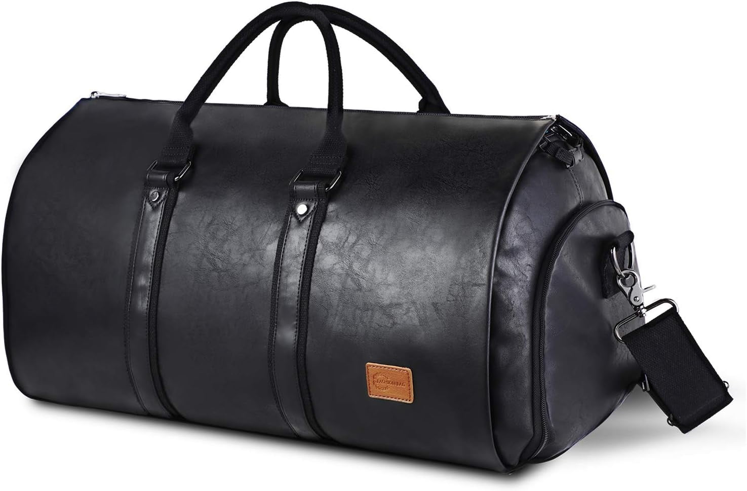 seyfocnia Convertible Travel Garment Bag,Carry on Garment Duffel Bag for Men Women - 2 in 1 Hanging Suitcase Suit Business Travel Bag, Black-Backpack