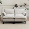 thumbnail image 1 of Modern U-Shaped Sofa with Storage, Beige, 2-Seater for Living Room (220×80×75cm), 1 of 12