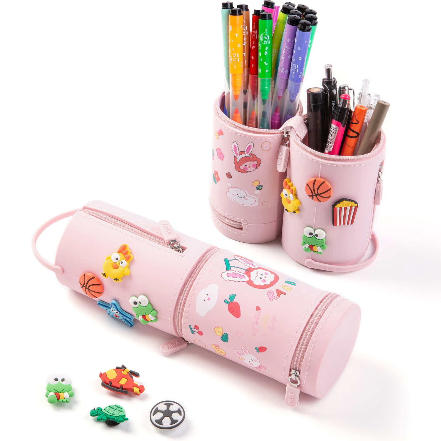 Unicorn Pencil Case for Girls, Cute Pouch Box Bag for Little Kids Toddlers  with Zipper, Large Capacity Crayon Pen Holder, Soft Pouches Bags for Small