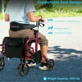 thumbnail image 1 of Convertible Walker Wheelchair with Adjustable Height, Lightweight & Durable Design, 1 of 3