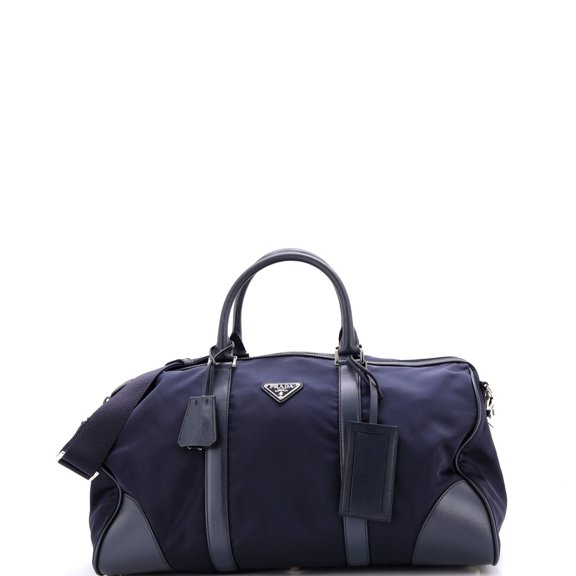 Pre-Owned Convertible Weekender Bag Tessuto with Saffiano Leather Medium By Rebag