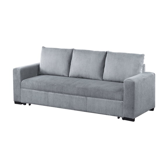 Convertible With Square Arms, 2, Corduroy Fabric, Low-profile Legs, Medium-firm Seat, Classy Design 2 In Corduroy, Legs For Stability, Style
