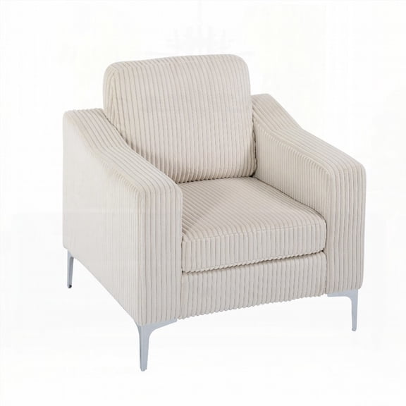 Modern Corduroy Convertible Sectional Sofa with Armrests - 35.24*32.28*35.43(L*D*H) - Assembles Easily