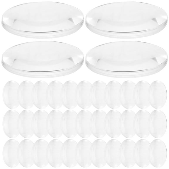 Convex Lens Biconvex Transparent Clear Optical Physics Teaching Tools Magnifier Acrylic 60 Pcs