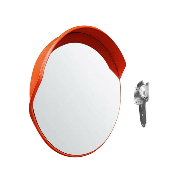 Convex Mirror Parking Mirror Office Curved Safety Mirror Street Parking Traffic with Wall Fixing Bracket Garage Indoor Outdoor Corner Mirror , 45cm outdoor