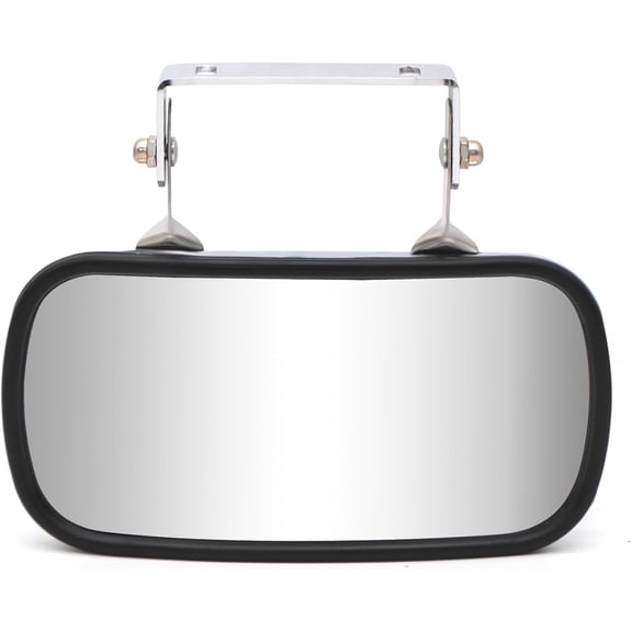 Convex Mirror Stainless Steel Rectangular U-Bracket for Cars Trucks Boats Tractors Forklifts Improves Visibility Rear view and Side Mirror Universal Screw Fixed