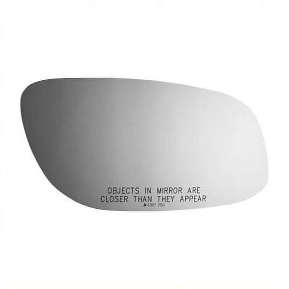 Convex Passenger Side Power Mirror Glass for 09-14 Ford Taurus W/O Baking Plate