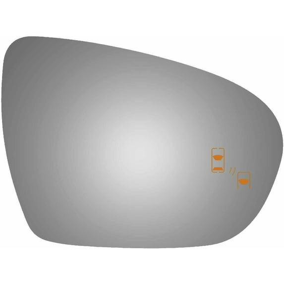 Convex Passenger Side Power Replacement Door Mirror Glass for 14-16 KIA CADENZA W/O Baking Plate