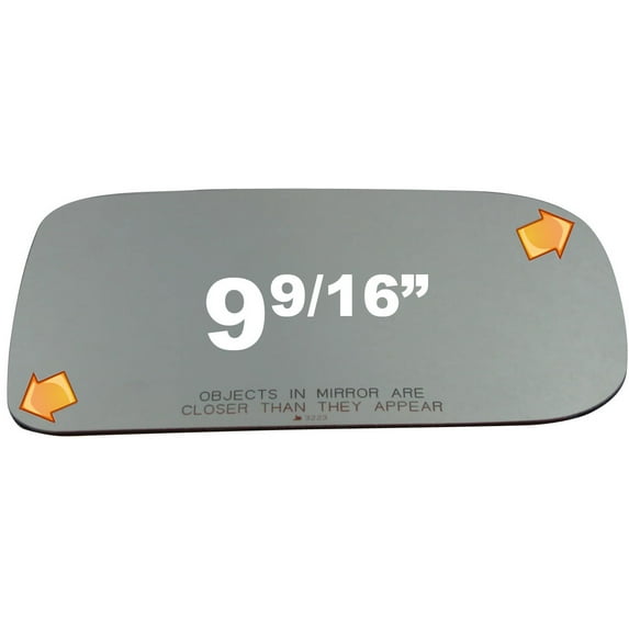 Convex Passenger Side Power Replacement Mirror Glass for 1995-1998 Dodge B1500 W/O Baking Plate