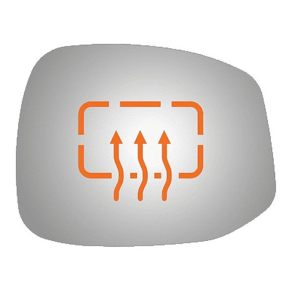 Convex Passenger Side Power Replacement Mirror Glass for 2012-2013 Honda Civic W/O Baking Plate