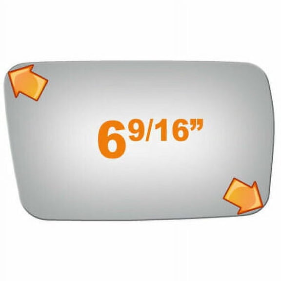 Convex Passenger Side Replacement Mirror Glass Fits 1985-1988 Toyota Cressida W/O Baking Plate