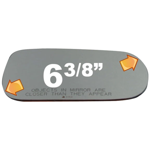 Convex Passenger Side Replacement Mirror Glass Fits 1991-1996 Infiniti G20 W/O Baking Plate