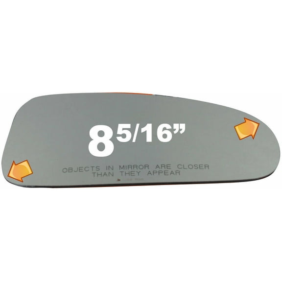 Convex Passenger Side Replacement Mirror Glass for 2000-2005 Chevrolet Impala W/O Baking Plate