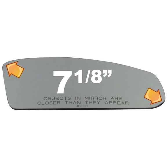 Convex Passenger Side Replacement Mirror Glass for 2003-2007 Infiniti G35 W/O Baking Plate