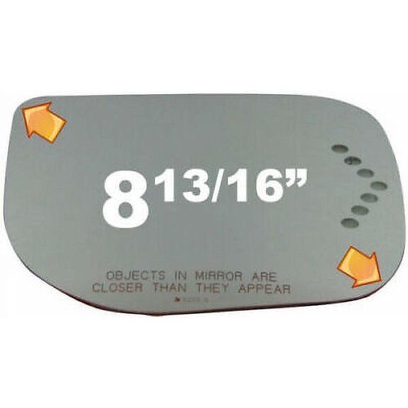 Convex Passenger Side Replacement Mirror Glass for 2004-2008 Nissan Armada W/O Baking Plate