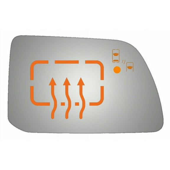 Convex Passenger Side Replacement Mirror Glass for 2011-2014 FORD EDGE W/O Baking Plate