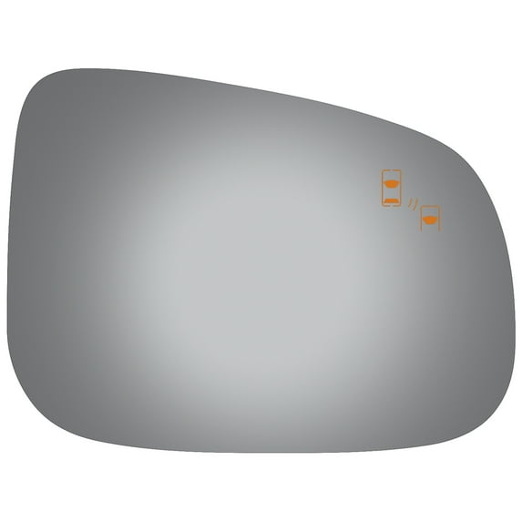 Convex Passenger Side Replacement Mirror Glass for 2011-2018 Jaguar Xj W/O Baking Plate