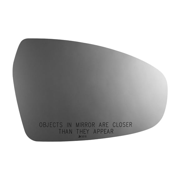 Convex Passenger Side Replacement Mirror Glass for Kia Forte 2019 Burco 5816 W/O Baking Plate