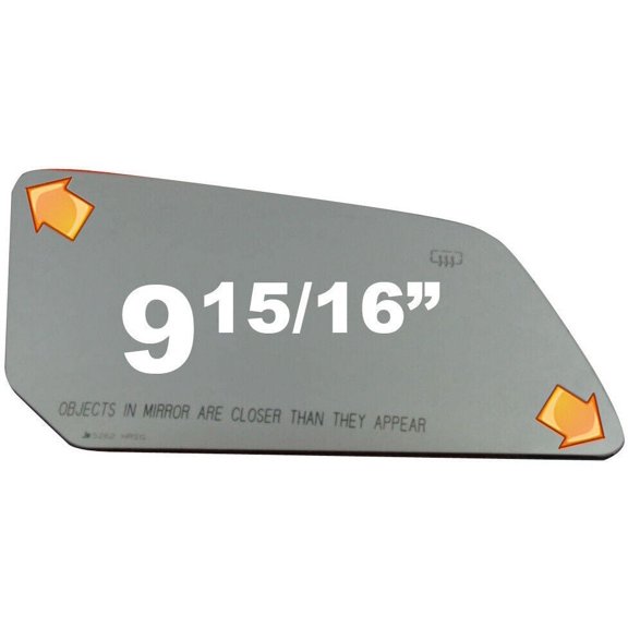 Convex Power Passenger Side Replacement Mirror Glass for 2007-2012 GMC Acadia W/O Baking Plate