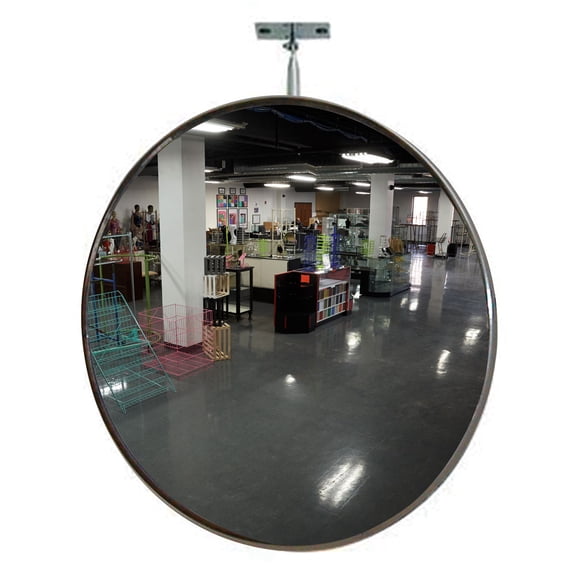 SSWBasics Convex Security Mirror With Adjustable Bracket - 26 inches - Adjustable Security Mirror for Indoor Use Ideal for Corners - Convex Mirror Indoor for Enhanced Safety