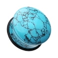 thumbnail image 1 of Convex Turquoise Single Flared Ear Gauge Plug Earrings, 1 of 1