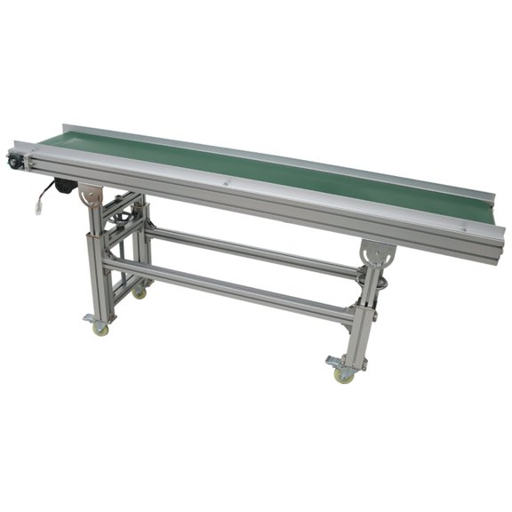 Conveyor 70.9" PVC Belt Inclined Wall Conveyor Aluminum Frame Adjustable Speed