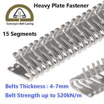 Conveyor Belt Lacing - Heavy Plate Fastener U24 – 15 Segments per Strip – 1 Set