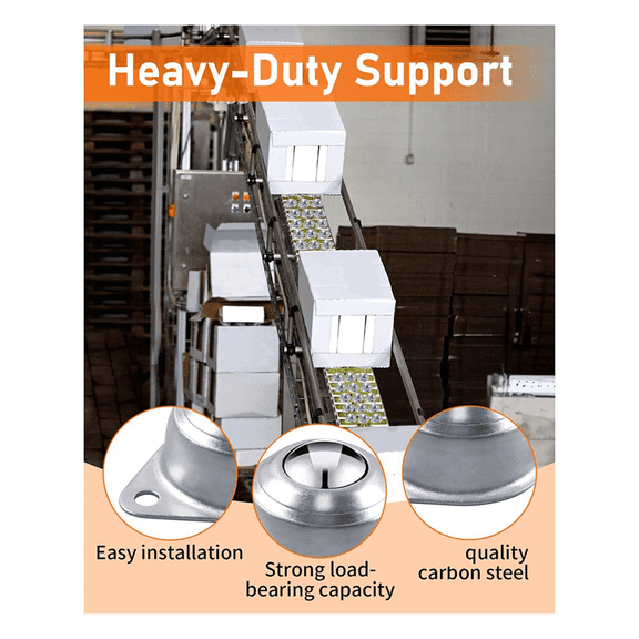 Conveyor Rollers, 1Inch Support Roller Bearings, 20 PCS Roller Balls for Smooth 360-Degree Rotation , Pickup Truck Bed