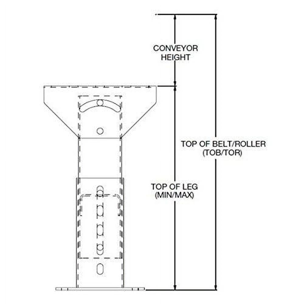 Conveyor Support Legs Suits 18" Wide Conveyors Adjustable Height 26