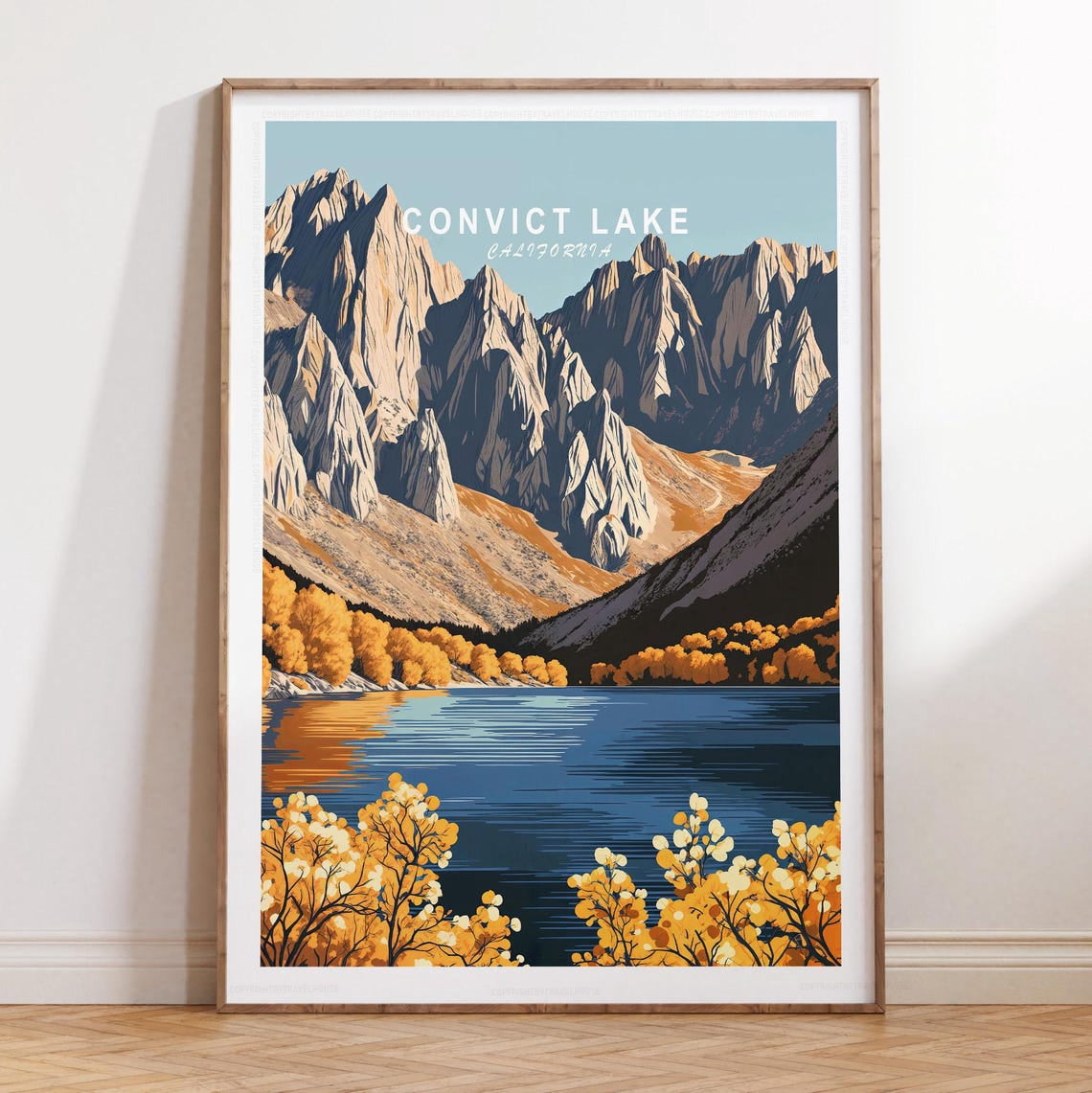 Ca/nv Convict Lake California Wall Art Print, Sierra Nevada Travel Decor ...