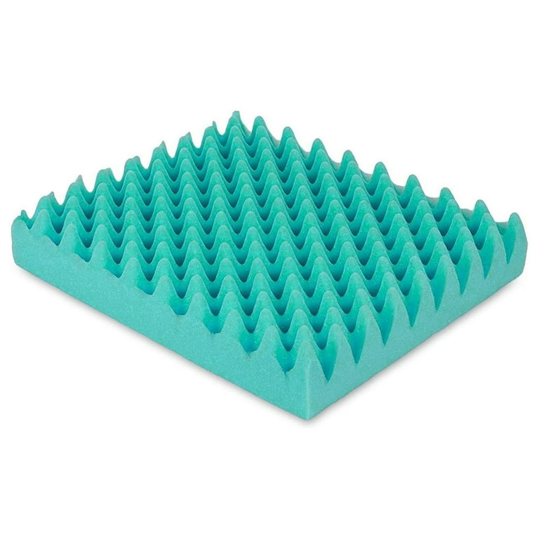 Convoluted Egg Crate Foam Chair Cushion Seat Cushion Car Seat Cushion Office Chair Cushion or Wheelchair Cushion to Relieve Back Pain Wheelchair