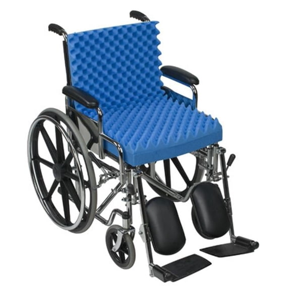 Convoluted Foam Chair Pad with Back - 18 x 32 x 3