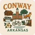 thumbnail image 1 of Conway Arkansas Keepsakes Souvenir Vinyl Sticker – Destination Travel Keepsake Collectible (3-Inches Wide), 1 of 3