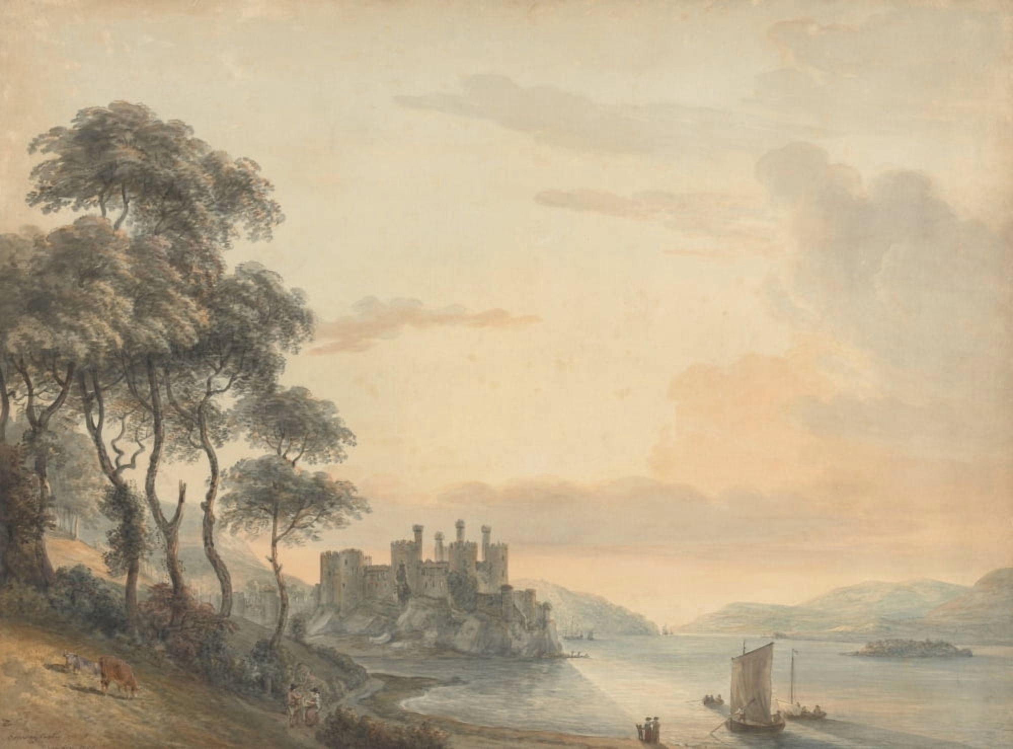 Conway Castle 1789 Canvas Art - Paul Sandby (18 x 24)