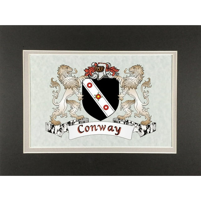 Conway Irish Coat of Arms Print - Frameable 9