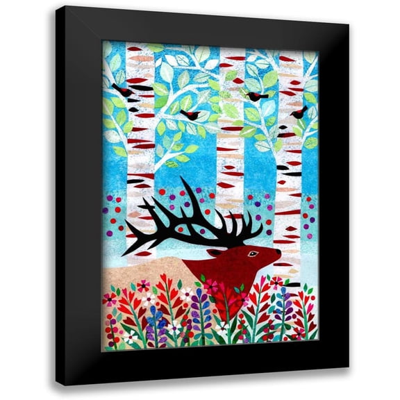 Conway, Kim 11x14 Black Modern Framed Museum Art Print Titled - Forest Creatures I
