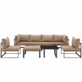 thumbnail image 1 of Fortuna 8 Piece Outdoor Patio Sectional Sofa Set , Brown Mocha, 1 of 8