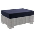 thumbnail image 1 of Conway Sunbrella Outdoor Patio Wicker Rattan Ottoman, 1 of 7