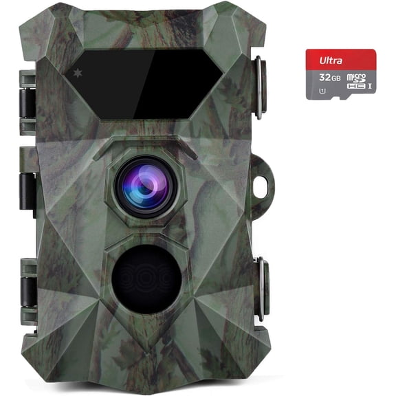 CooLife H953 Trail Camera 32MP 1520P Infrared Hunting Camera - Trigger Angle 90 Speed 0.1s Distance 35m - IP66 Waterproof