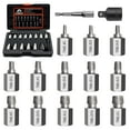 Coobeast 15Pcs Screw Extractor Set, Easy Out Bolt Extractor Kit with