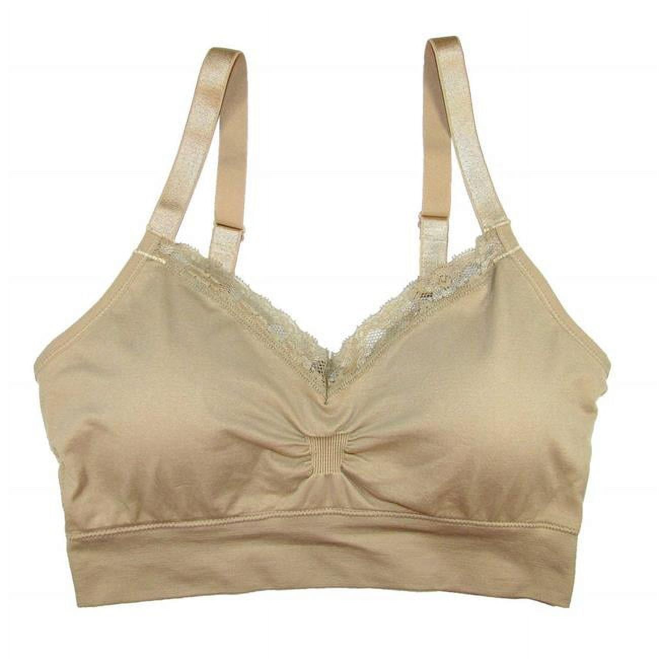 Coobie 9042-NUDE-ONE SIZE Seamless V Neck with Lace Bra, Nude - One  Size 