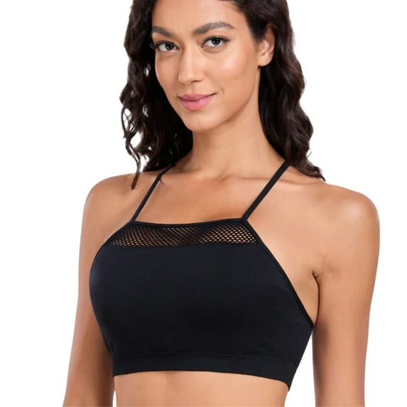 Coobie Women's Seamless Breeze Racerback Everyday Bra 9170,Black,One Size