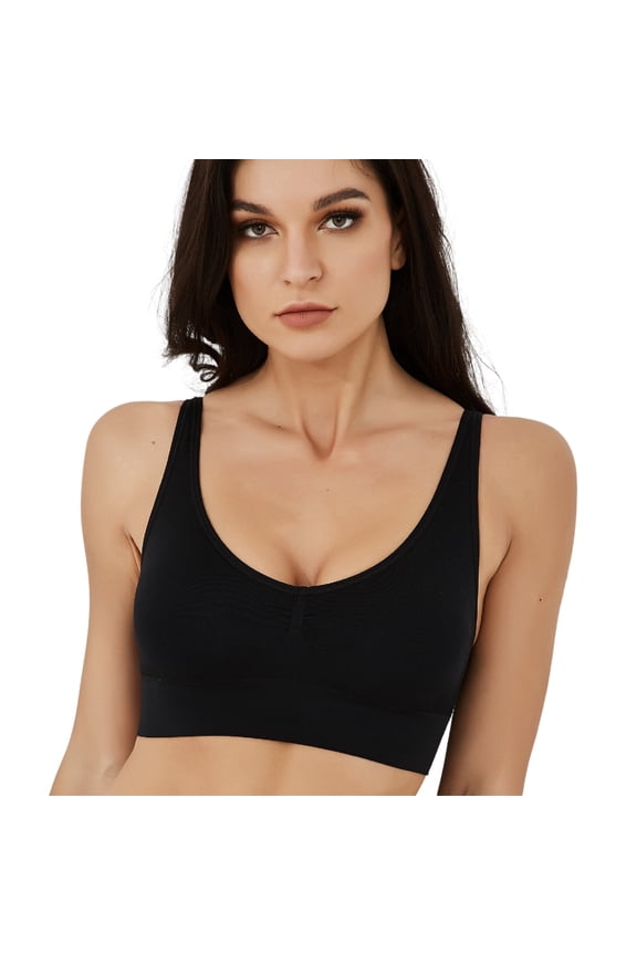 Women's Seamless Wireless Sports Bra, Light Support Comfort Bra, Style 9079
