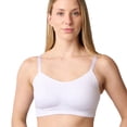 thumbnail image 1 of Coobie Women's Wireless Seamless Cami Bra, Scoopneck, Lace Back, White, Full Size, 1 of 7