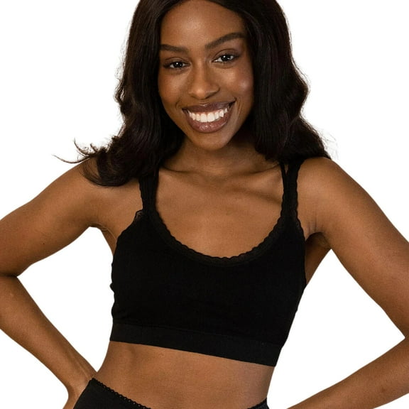 Coobie Lucky Clover Lace Criss Cross Bra 9146,Black,One Size