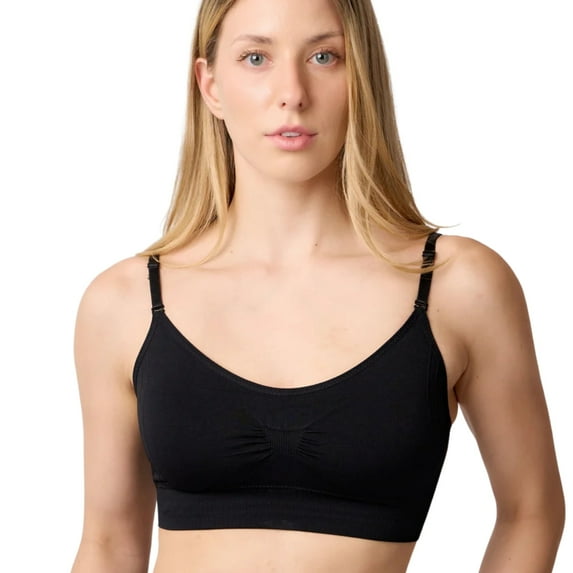 Coobie Scoopneck Cami Bra with Back Closure 9172,Black,One Size